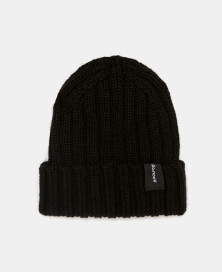 Gorro beanie en canalé de lana Gorro beanie en canalé de lana