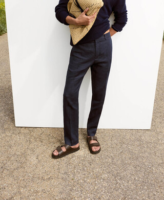 Linen tailored trousers