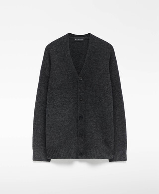 Knit V-neck cardigan