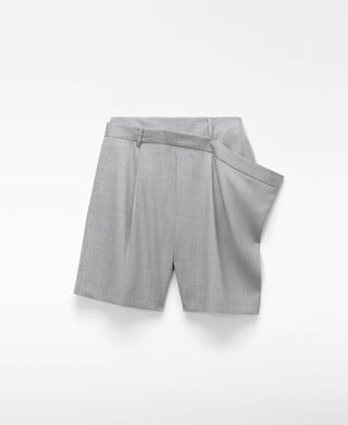 Bermudas de corte elegante com cintura baixa