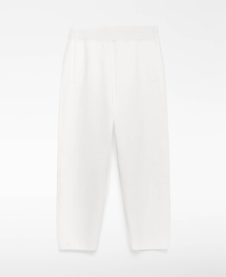 Knit barrel fit trousers woman