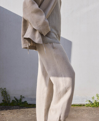 Raffia texture oversize vest