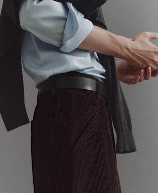 Reversible leather belt