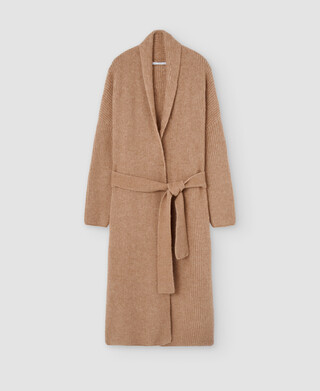 Merino wool fabric long coat