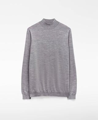 Merino wool perkins collar sweater man Merino wool perkins collar sweater man