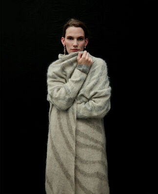 Mohair knitted spiral jacket Mohair knitted spiral jacket