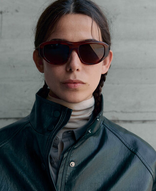 Leder nicht Leder fireplace neck bomber