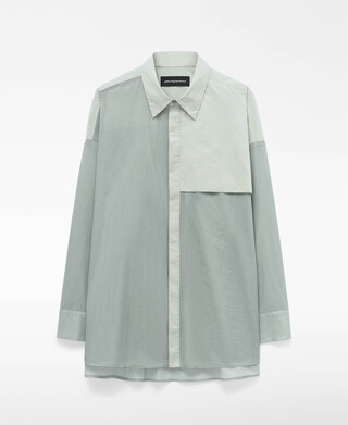 Semi-sheer shirt with yoke detail