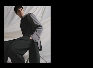 ミックスファブリックシャツ