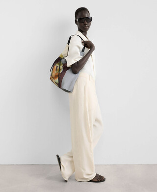 Maxi hobo en nylon imprim&eacute;