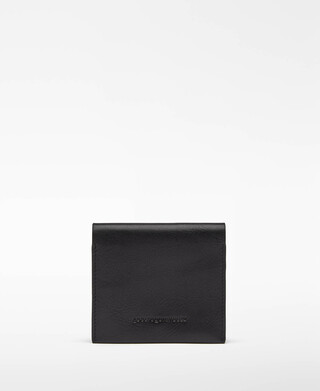 Fold-out leather wallet