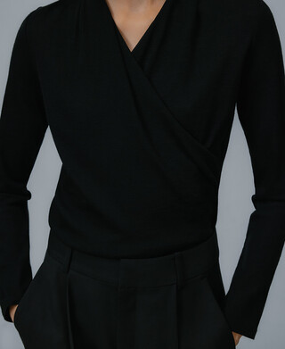 Merino wool wrap T-shirt woman Merino wool wrap T-shirt woman