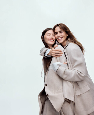 Blazer sastre combinada lino europeo