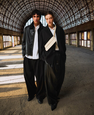 Leather-Non-Leather aviator jacket man