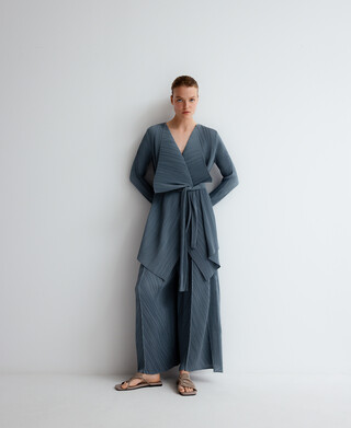 Crinkle crossover jacket woman