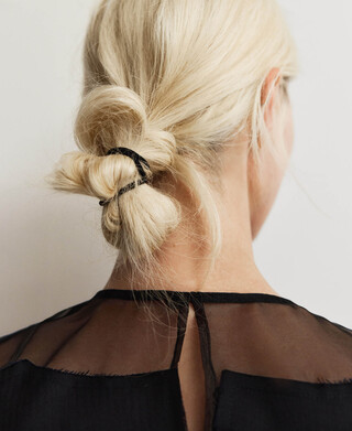 Contrast fabric crinkle dress woman Contrast fabric crinkle dress woman