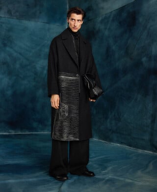 Oversize-Mantel mit Stickerei für Herren Oversize-Mantel mit Stickerei für Herren