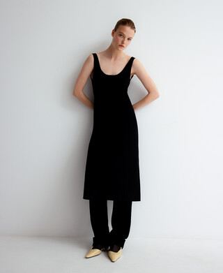 Knit midi dress woman