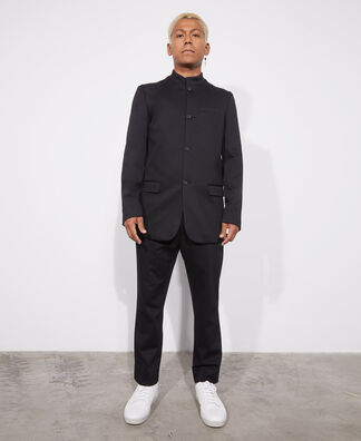 Mandarin collar twill jacket Mandarin collar twill jacket