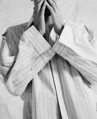 Camisa relaxed fit rayas con pliegues