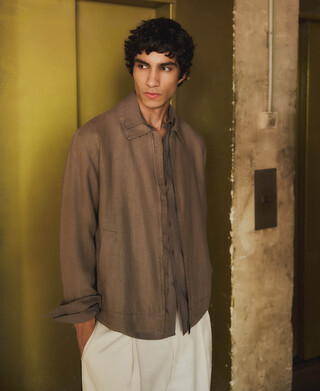 Linen flowy jacket man