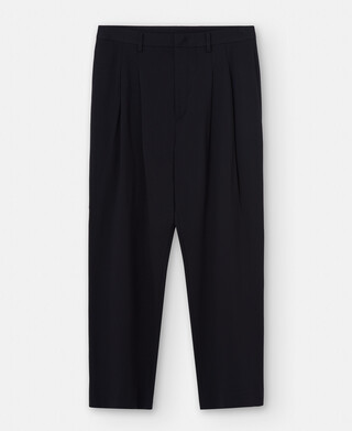 Viscose pleated trousers