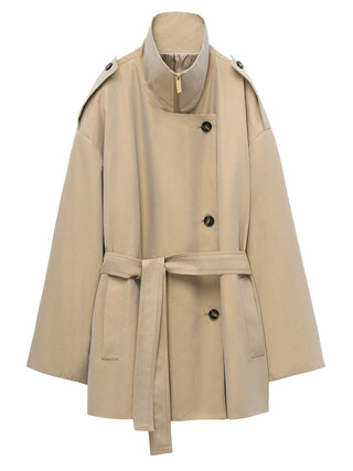 Funnel neck short cross-front trench