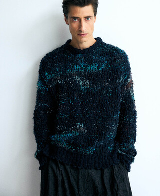 Jacquard-Strickpullover mit Struktur für Herren Jacquard-Strickpullover mit Struktur für Herren