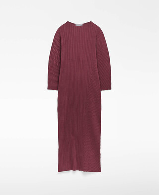 Perkins collar crinkle dress woman