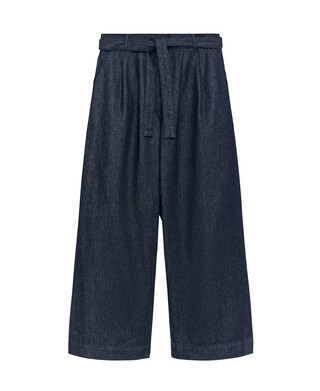 Denim wide leg trousers woman