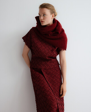 Braided fabric top woman