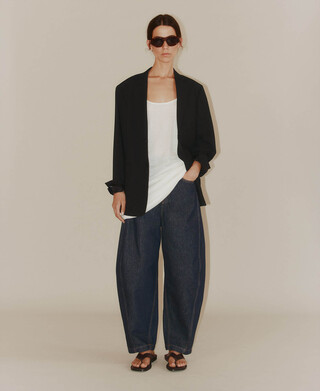 Pantal&oacute;n barrel fit denim algod&oacute;n