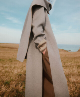 Abrigo doble faz con bufanda mujer Abrigo doble faz con bufanda mujer