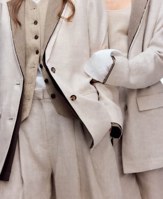 Chaleco sastre lino europeo