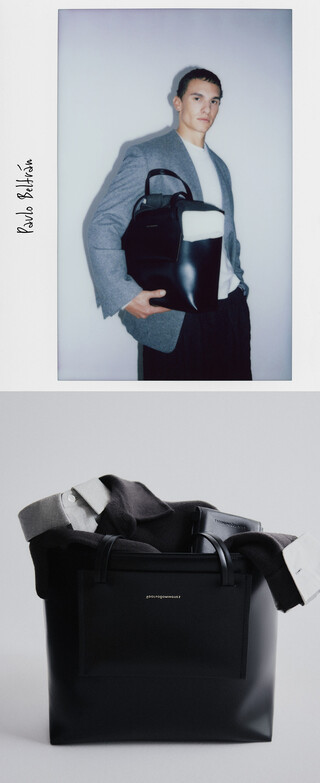 Leather-Non-Leather shopper bag woman