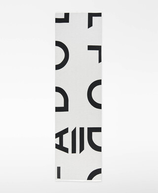 Zweifarbiger Maxi-Schal mit Jacquard-Logo f&uuml;r Damen