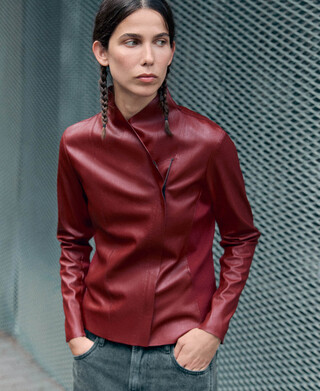 Bikerjacke aus Leder nicht Leder