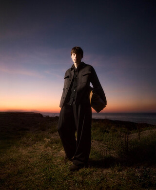 Lapel collar double-sided jacket ma