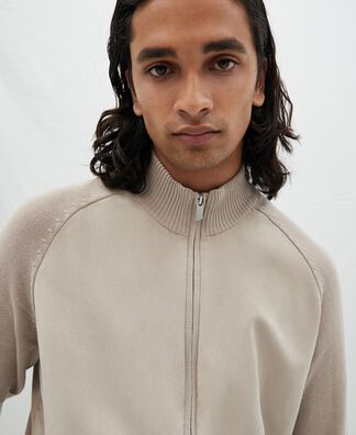 Knitted jacket with zip Knitted jacket with zip