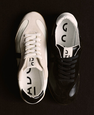 Zapatilla piel y ante maxi logo