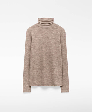 Merino wool turtleneck T-shirt woman Merino wool turtleneck T-shirt woman