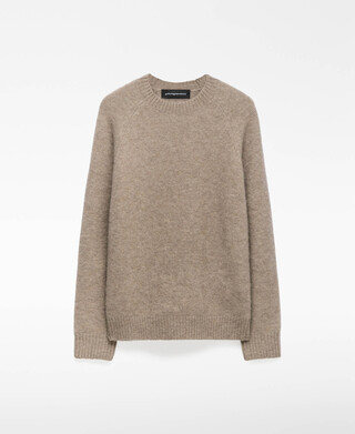 Camisola de malha com gola redonda para homem