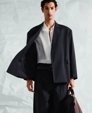 Blazer oversize rayas