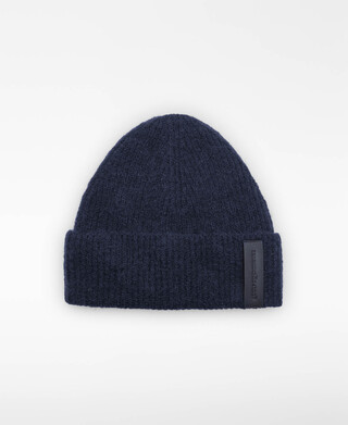 Ribbed knit beanie hat man