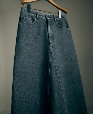 Denim cotton midi skirt Denim cotton midi skirt