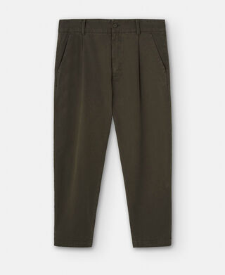 Carrot silhouette darts trousers