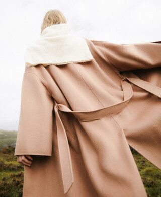 Merino wool fabric long coat Merino wool fabric long coat