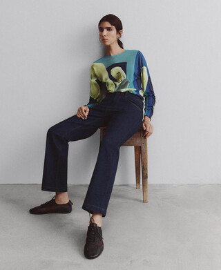 Comfort denim trousers