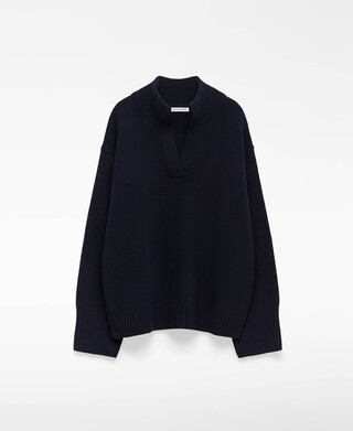 Merino wool funnel neck sweater woman Merino wool funnel neck sweater woman