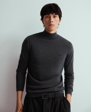 Merino wool perkins collar sweater man Merino wool perkins collar sweater man